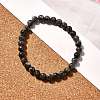 Natural Larvikite Beads Stretch Bracelets BJEW-F380-01-A14-5