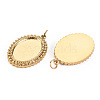 304 Stainless Steel Pendant Cabochon Settings X-STAS-S116-243G-2