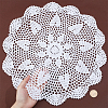 Cotton Braided Hollow Flower Placemats AJEW-WH0368-06-3