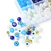 DIY Evil Eye Lampwork & Glass Beads Bracelets Jewelry Making Kits DIY-FS0007-43-3