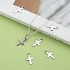 Tarnish Resistant 304 Stainless Steel Tiny Cross Charms STAS-E104-34P-5