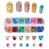 Craftdady 240Pcs 12 Color Transparent Glass Cabochons GGLA-CD0001-10-1