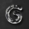 Transparent Resin Alphabet Pendants LS-RESI-C028-02G-2