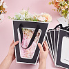 Trapezoid Paper Flower Gift Tote Bags with Plastic Visible Window ABAG-WH0045-25B-3