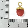 304 Stainless Steel Natural Carnelian(Dyed & Heated) Pendants STAS-L277-07G-08-3