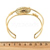 304 Stainless Steel Cuff Bangles for Women BJEW-Z091-05G-02-5