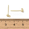 Brass Studs Earrings Finding KK-K383-03A-G-3