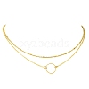 Brass Layered Necklace for Women NJEW-JN04912-1