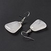 Natural Quartz Crystal Trapezoid Dangle Earrings EJEW-D188-02P-03-3