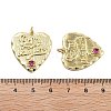 Brass Micro Pave Cubic Zirconia Pendants KK-Q006-24G-3