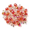 UV Plating Rainbow Iridescent Acrylic Beads PACR-E001-05D-3