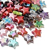 Rainbow Iridescent Printed Opaque Acrylic Beads OACR-D316-01A-03-1