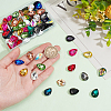 96Pcs 16 Colors Glass Rhinestone Cabochons GLAA-FG0001-17-3