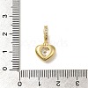 Rack Plating Brass with Cubic Zirconia Pendants KK-Z086-16G-3