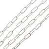 Anti-Tarnish Rhodium Plated 925 Sterling Silver Paperclip Chains STER-F052-01P-1