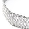 304 Stainless Steel Mesh Chain Choker Necklaces for Women NJEW-U012-03P-03-3