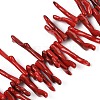 Opaque Acrylic Imitation Coral Beads Strands SACR-P033-01A-07-1