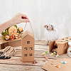 House Shaped Kraft Paper Candy Totes CON-WH0105-01-3