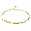 Brass Micro Pave Cubic Zirconia Link Tennis Necklaces for Women NJEW-T013-01G-01-1