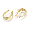 Brass Thick Hoop Earrings EJEW-H104-08G-3