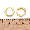 Brass Hexagon Hinged Hoop Earrings for Women EJEW-P206-11G-2