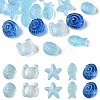 25Pcs 5 Style Ocean Themed Transparent Glass Beads Sets GLAA-YW0003-40D-1