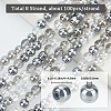 8 Strands Transperant Electroplate Glass Beads Strands GLAA-BBC0001-04B-2