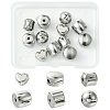 12Pcs 6 Styles 304 Stainless Steel European Style Clasps STAS-CJ0002-77-1
