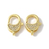 Brass Micro Pave Cubic Zirconia Lobster Claw Clasps KK-F893-06G-1