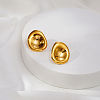 Irregular Oval 304 Stainless Steel Stud Earrings for Women AM9832-2