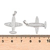 Brass Micro Pave Clear Cubic Zirconia Pendants KK-G549-18E-P-3
