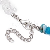 Natural Howlite & Apatite & Quartz Crystal Chip Beaded Necklaces NJEW-JN05099-05-5