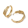 Brass Micro Pave Cubic Zirconia Dangle Hoop Earrings EJEW-L271-38KCG-2