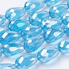 Electroplate Glass Beads Strands LS-EGLA-D015-12x8mm-22-2