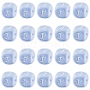 20Pcs Blue Cube Letter Silicone Beads 12x12x12mm Square Dice Alphabet Beads with 2mm Hole Spacer Loose Letter Beads for Bracelet Necklace Jewelry Making JX434J-1