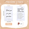 240Pcs Floral Print Paper Care Instructions Cards AJEW-FG0005-62D-2