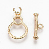 Brass Toggle Clasps KK-N231-218-NF-2