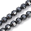 Electroplated Synthetic Non-magnetic Hematite Energy Prism Beads Strands G-H072-M01-01-1