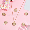 6Pcs Brass Locket Pendants KK-BBC0015-49-4