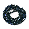 Electroplate Opaque Solid Color Glass Beads Strands EGLA-A044-P3mm-L12-3