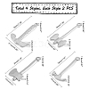 8Pcs 4 Style 304 Stainless Steel Pendants STAS-UN0031-96-5