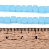 Frosted Imitation Jade Glass Beads Strands GLAA-N072-01A-C03-4