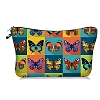 Colorful Animal Print Linen Cosmetic Zipper Pouches PW-WGAC69E-03-1