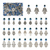 100Pcs 10 Styles Tibetan Style Alloy Pendants FIND-TA0002-25-1