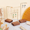 3Pcs 3 Sizes Alloy Jewelry Display Stands with Wood Base EDIS-WH0022-25-7