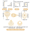 DIY Filigree Dangle Earring Making Kit DIY-UN0003-49-6