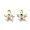 304 Stainless Steel Evil Eye Enamel Charms STAS-G302-04G-02-1