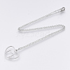 201 Stainless Steel Kitten Pendant Necklaces NJEW-T009-JN132-40-1-2
