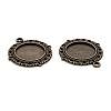 Tibetan Style Alloy Pendant Cabochon Settings X-TIBE-T003-08AB-NR-2