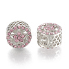 Alloy Rhinestone European Beads PALLOY-T048-05P-01-2